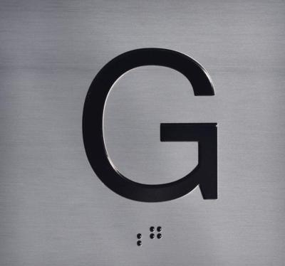 Ground Elevator Jamb (G) Plate Sign (Lobby Elevator JAMB) with ....-REF24-1027