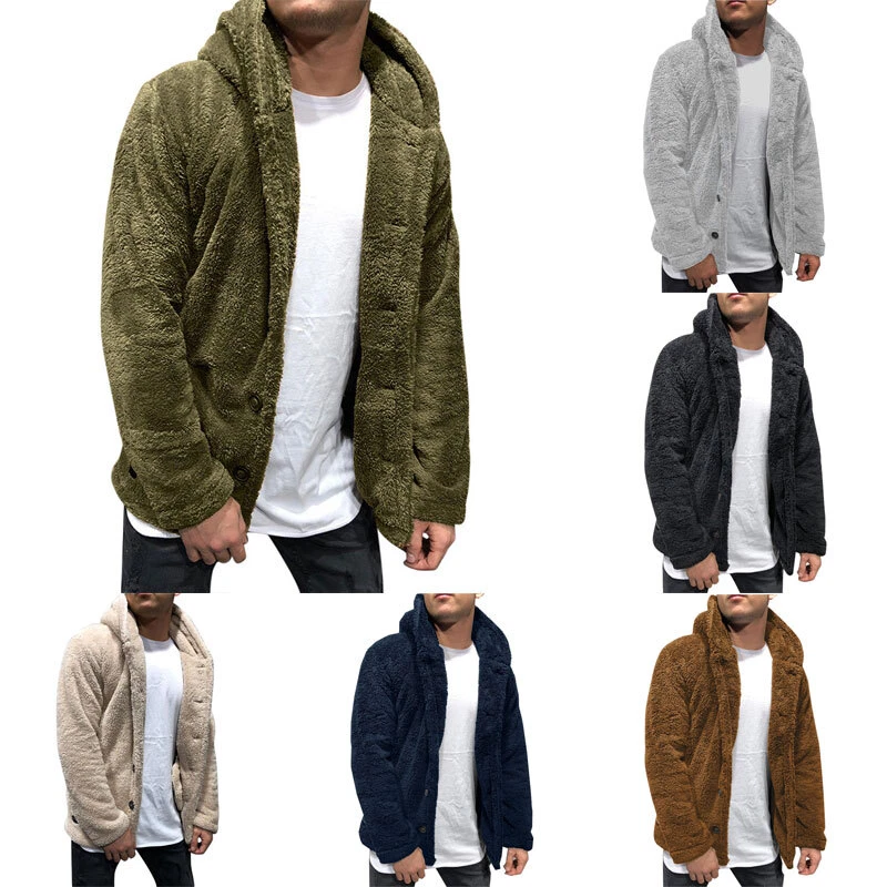 Mens fluffy hotsell fleece jacket