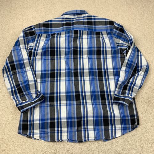 Beverly Hills Polo Club Button-Up Shirt Men's Big 3X Long Sleeve Multi Plaid - Picture 4 of 7