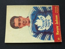 1955-56 Parkhurst Hockey Card # 22 Harvey Jackson HOF - Toronto Maple Leafs VGEX