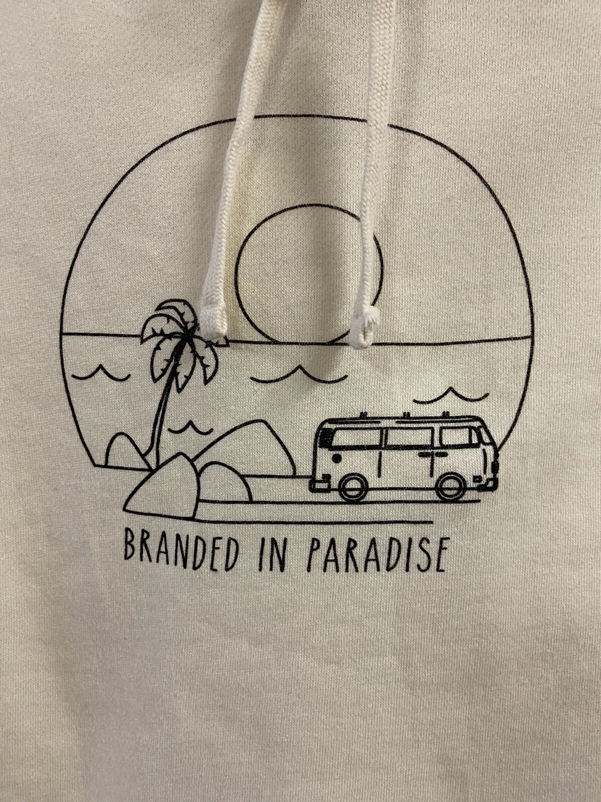 OFF WHITE TIYS Abbigliamento Branded in Paradise Felpa con Cappuccio Teen Crema Taglia L