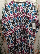 WINLAR Long Caftan Women's Fits Large, 1X 2X 3X MuMu Beach Cover Up Long Dress