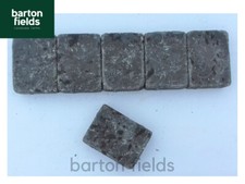 Tumbled Paving Cobble Setts in Charcoal, 105x140x50mm, Borders, Paths, Edgings