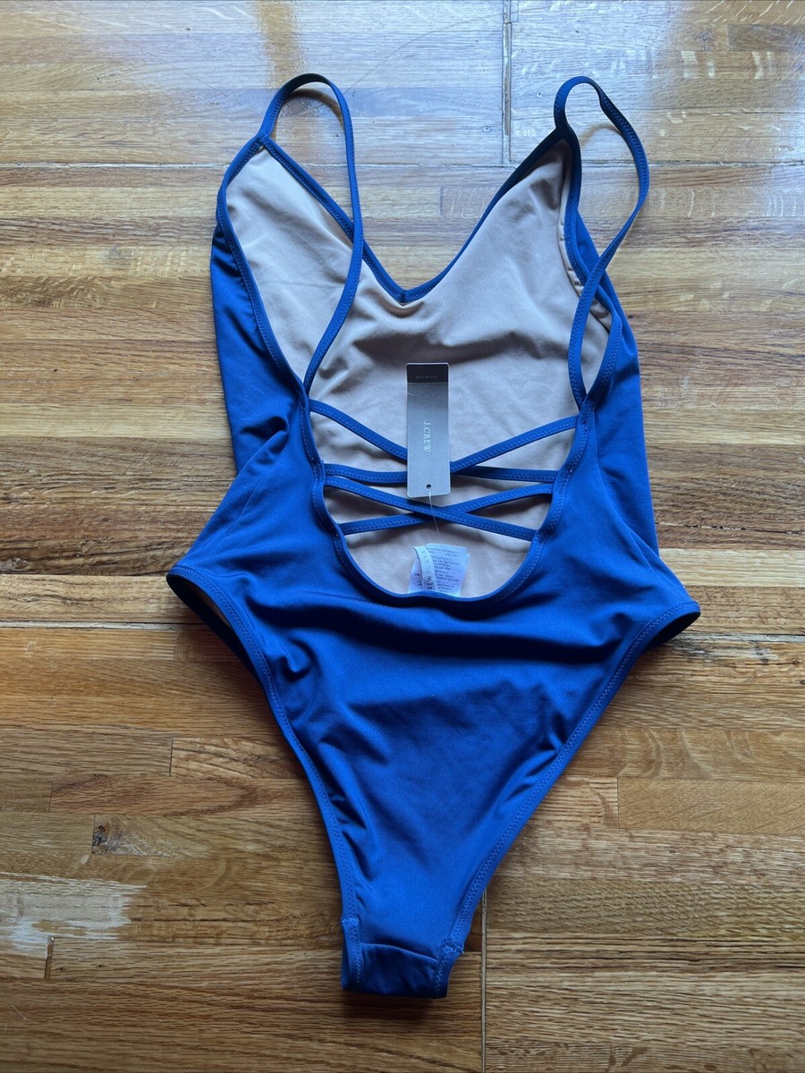 水着・ラッシュガード J Crew Swimming suit US size 8 J.Crew Blue Playa Montauk One Piece Bathingsuit XS New H8381