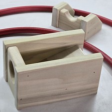 Fishing Rod Display Holder, Single Pole Vertical Wall Mount, Unfinished Poplar