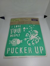 Crafter's Square Flexible Stencil I LOVE YOU DEEPLY PUCKER UP