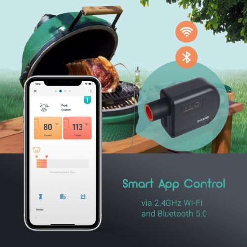 INKBIRD WiFi Bluetooth Grillgebläse ISC-027BW Wiederaufladbar BBQ Thermometer CF - Bild 6 von 19