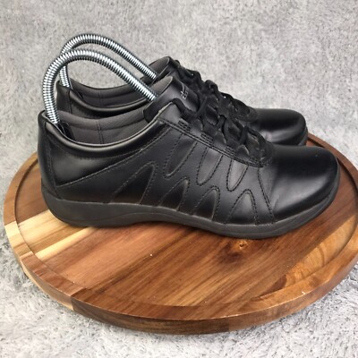 Dansko Neena Work Shoe Womens EU 37 US Black Leather Casual Sneakers 