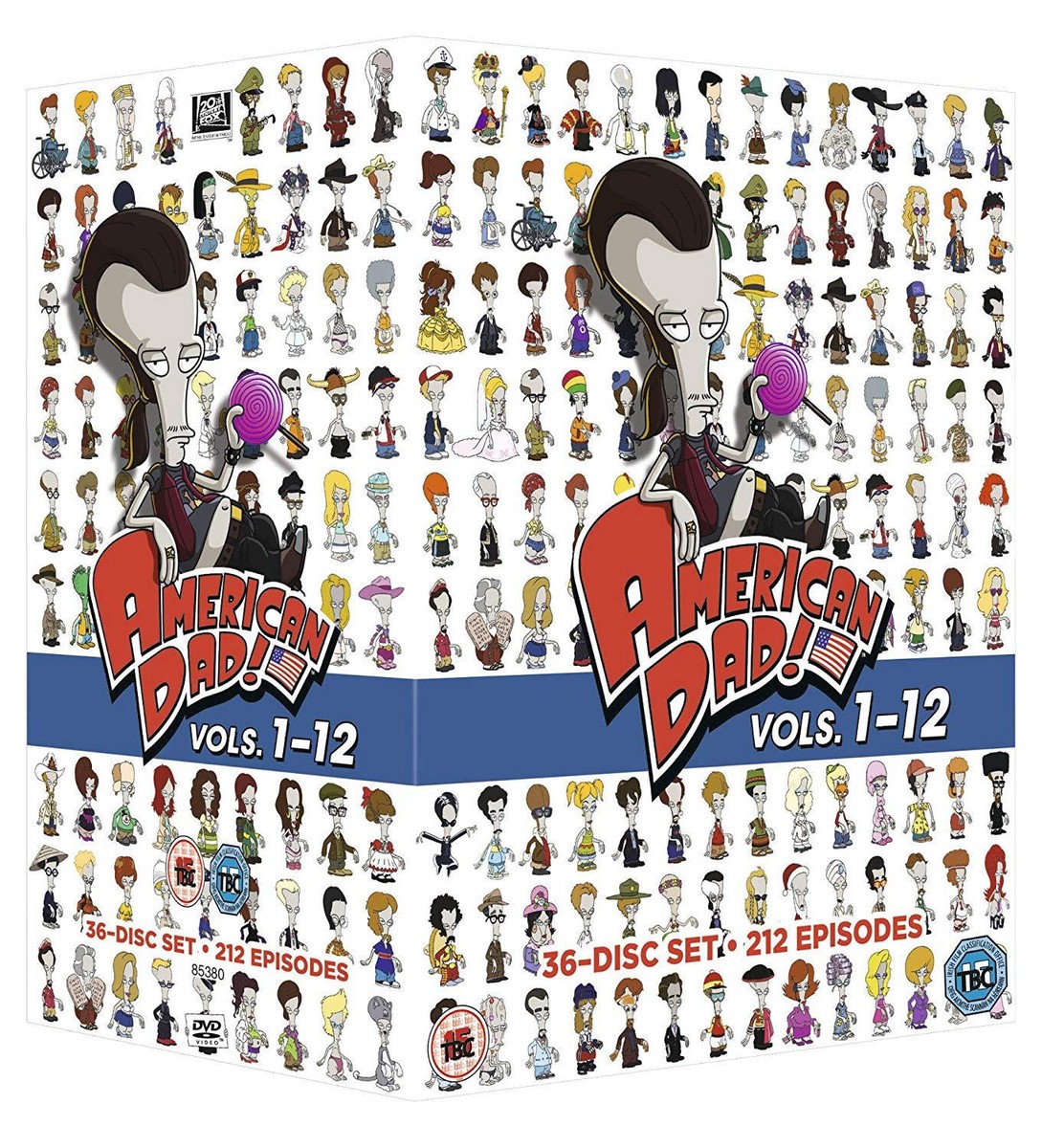 AMERICAN DAD COMPLETE VOLUME 1-12 COLLECTION 36 DISC DVD BOX