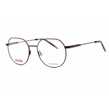 Hugo Men's Eyeglasses Matte Black Red Round Frame Clear Lens HG 1179 0BLX 00