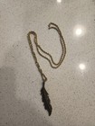 Feather Pendant Necklace Vintage Bird Feather Jewelry Southwest