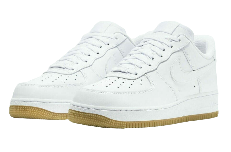 all white forces with gum bottom