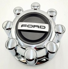 Oem 2017-2024 Ford F250 Rear Chrome And Black 8 Lug Center Cap - Hc3c-1a096-kdc