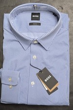 Hugo Boss Men Roan Slim Fit Travel Performance Stretch Business Casual Shirt L