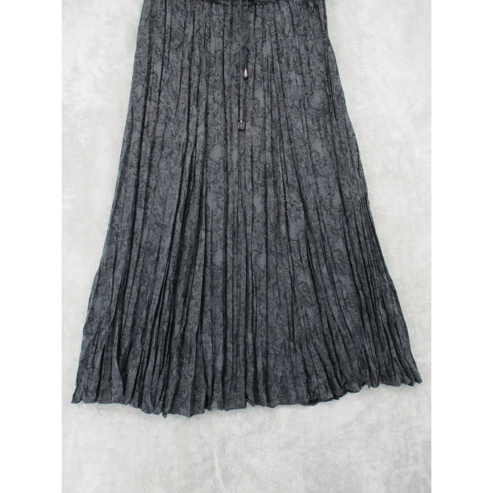 Falda Zara Mujer Grande Floral Escoba Faisán Maxi Cordón Boho Gris Foto 4 de 4