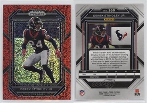 2022 Panini Prizm Rookies Red Sparkle Prizm Derek Stingley Jr #369 Rookie RC