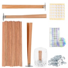 Smokeless Cherry Wood Candle Wicks Set, Thickness:1.2mm/0.047", Color