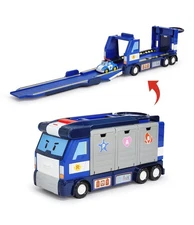 Robocar Poli 3-in-1 Transforming Mobile HQ Police Station Trailer Truck + Poli C