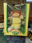 Cabbage Patch Kids 1984 16" Girl Doll Red Curly Hair Yellow Outfit in Box