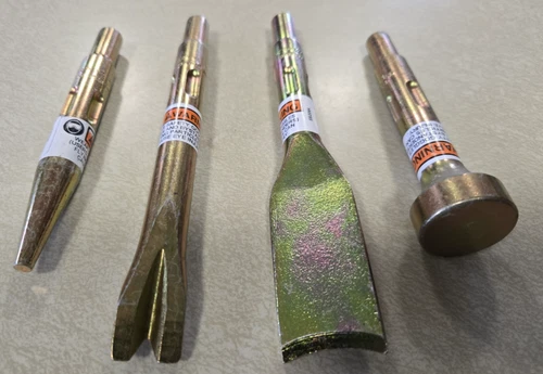 NOS Snap On PH2040 In-Line Air Hammer Mixed Lot of 4 Different Bits Chisel ~ USA