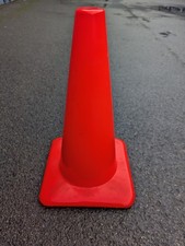 10 x Used Rubber Traffic Cones, rubber coated in colour PVC, 50 cm tall