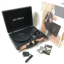 Victrola Black Rose Gold Portable Turntable Bluetooth VSC-550BT