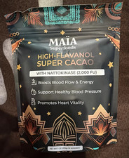 MAIA High-Flavanol Super Cacao with NATTOKINASE 7oz 30 servings New