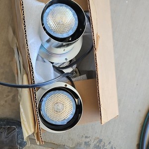 Sylvania PAR20 Wired LED Spotlight Fixture Heads Lot of 2, White/Black