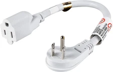 1Feet 1875W 15A 14AWG Flat Plug Heavy Duty Extension Cord Outlet Saver 3-Prong G