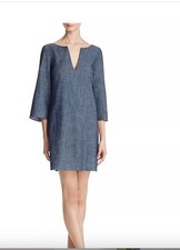 Alice + Olivia Lowell Chambray Shift Dress Size Medium