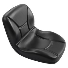 Universal High Back Seat Black Vinyl Pre Drilled for Tractor Forklift Skid Steer