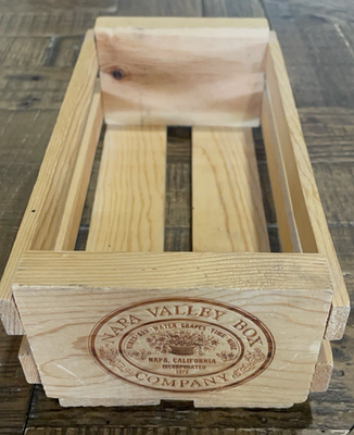 #ad Napa Valley Box Company Crate Wooden Storage Fido Cassette Tapes $14.99