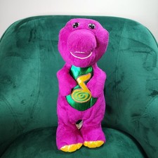 Vintage Barney the Dinosaur Dino Dance Singing Dancing 2002 Fisher Price 14.5"