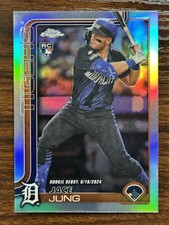 2025 Topps Chrome Update Jace Jung Tigers Base Rookie Debut RC Refractor #USC121