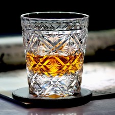 K9 Crystal Glass Highball Whiskey Glasses Hand-carved Stars 240ml Clear 1PC
