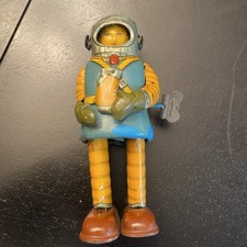 Haji Japan Lithograph Tin Space Man Wind Up 1950s Toy Robot Action Figure Works
