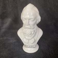B&uuml;ste Brahms Porzellan von Wagner und Apel Sammlerst&uuml;ck h=15cm