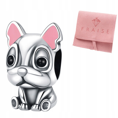 Fraise Charms Silber S925 Bulldogge Armband-Anhänger