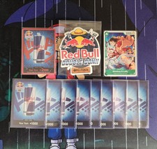 Red Bull X One Piece Double Don!! Monkey D Luffy Promo + Foil Don Set + Sticker