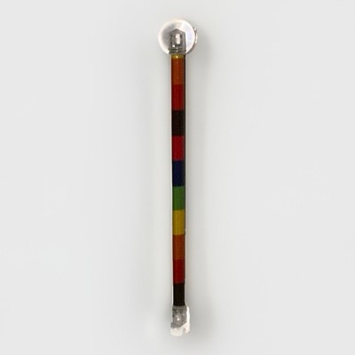 Rainbow Printed Over 316L SSS 14g Industrial Barbell 1 1/2