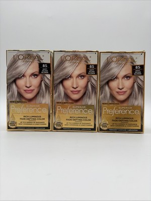 Loreal Paris Superior Preference Hair Color #8S SOFT SILVER BLONDE Lot Of 3