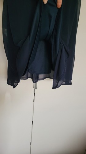 Orsay Kleid Dunkelblau Perlenimitat Kragen 40 M Chiffon Hochzeit Geburtstag - Bild 9 von 19