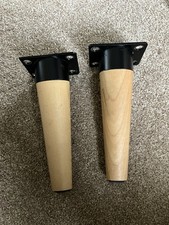 Made.com Haru Two-Seater Sofa Bed Pale Grey, Oak Legs