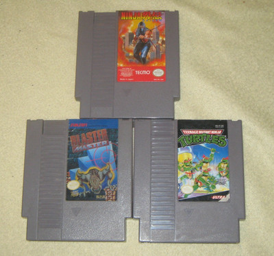Ninja Gaiden, Blaster Master, & TMNT for NES .Authentic. Clean/Tested Nintendo