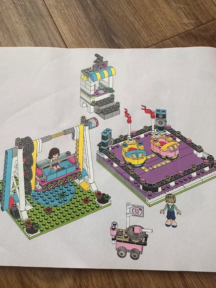 LEGO FRIENDS: Amusement Park Bumper Cars (41133) no box vgc xmas gift - Image 2 of 4