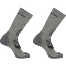 Image of Salomon Lightweight Crew 2 Pack Walking Socks XL 10.5-12 New