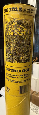Original Doodle Art - Mythology By Gerrard 1973, 20'' x  30'' With Tube- Sharp !!!