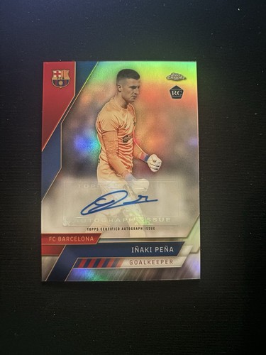 2022-23 Topps Chrome FC Barcelona Inaki Pena #AU-PE Rookie Auto