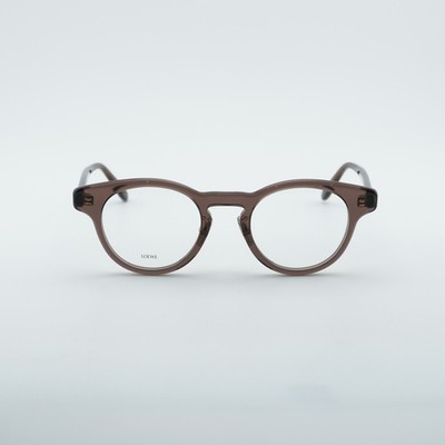 Loewe LW50085F 050 Unisex Round Eyeglasses - Shiny Brown 49mm Loewe Women Eyeglasses Brown Round LW50085F | Mercari main image 4