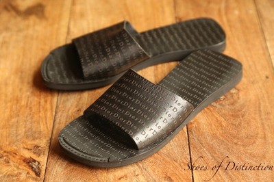 Dior Schwarz Leder Sandalen Sliders Flip Flops Herren UK 6,5 US 7,5 EU 40,5